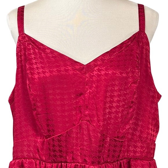 Torrid NWT Red Satin Spaghetti Strap Lace-Up Back Midi Dress Size 2X - Picture 6 of 12